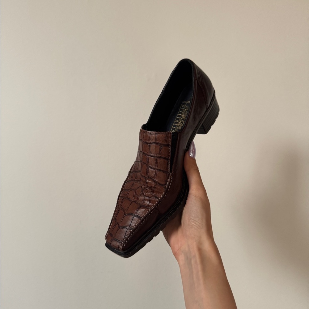 Vintage snakeskin loafers - Picture 1 of 6